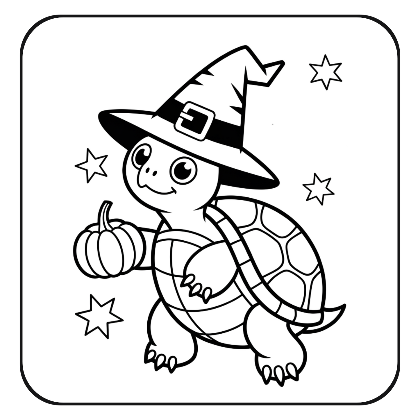 Halloween Turtle Coloring Page | Free Printables (SVG, PDF & PNG)