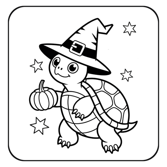 Halloween Turtle Coloring Page | Free Printables (SVG, PDF & PNG)