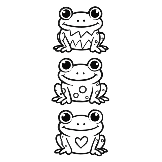 Stacked Frogs Coloring Page | Free Printables (SVG, PDF & PNG)