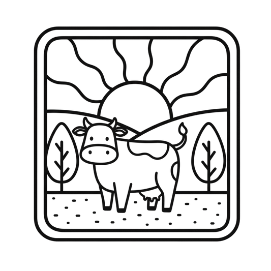Cow Pasture Coloring Page | Free Printables (SVG, PDF & PNG)