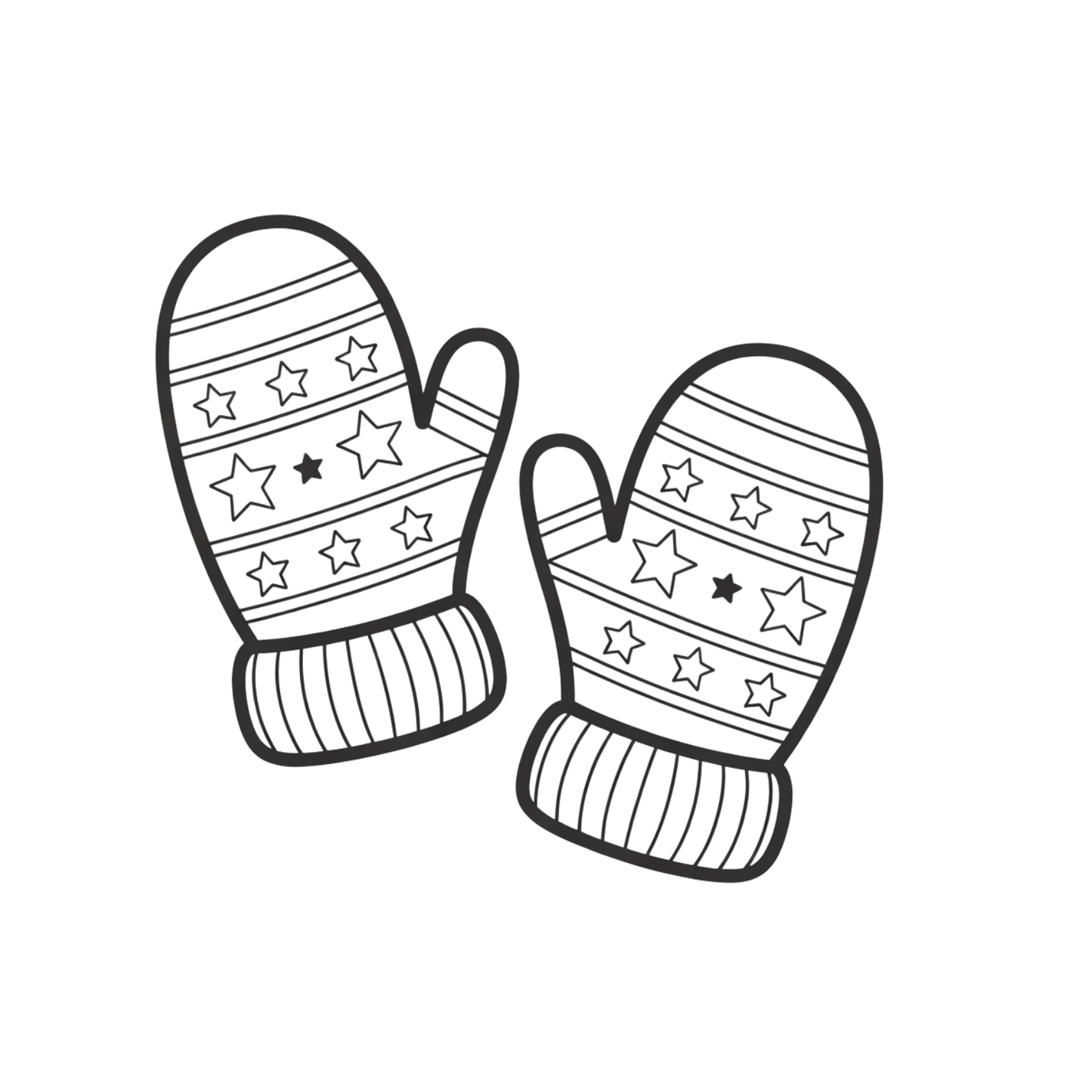 Winter Mittens Coloring Page | Free Printables (SVG, PDF & PNG)