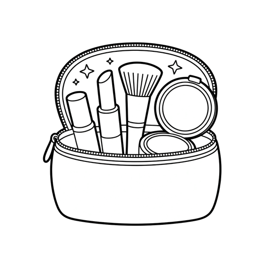 Makeup Bag Coloring Page | Free Printables (SVG, PDF & PNG)