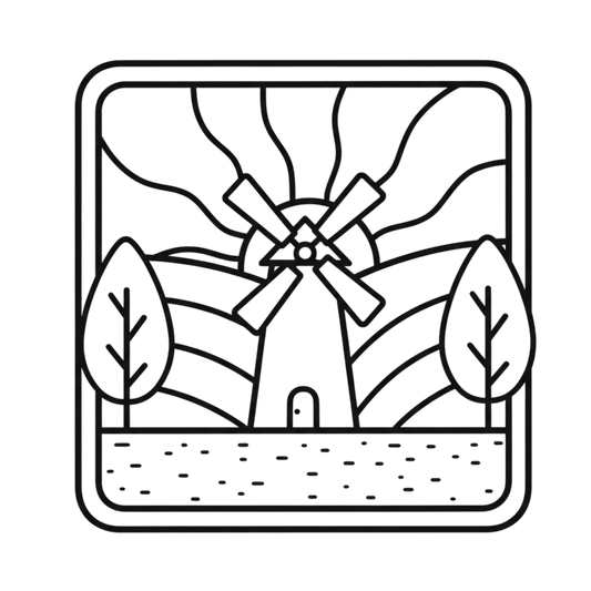 Windmill Scene Coloring Page | Free Printables (SVG, PDF & PNG)