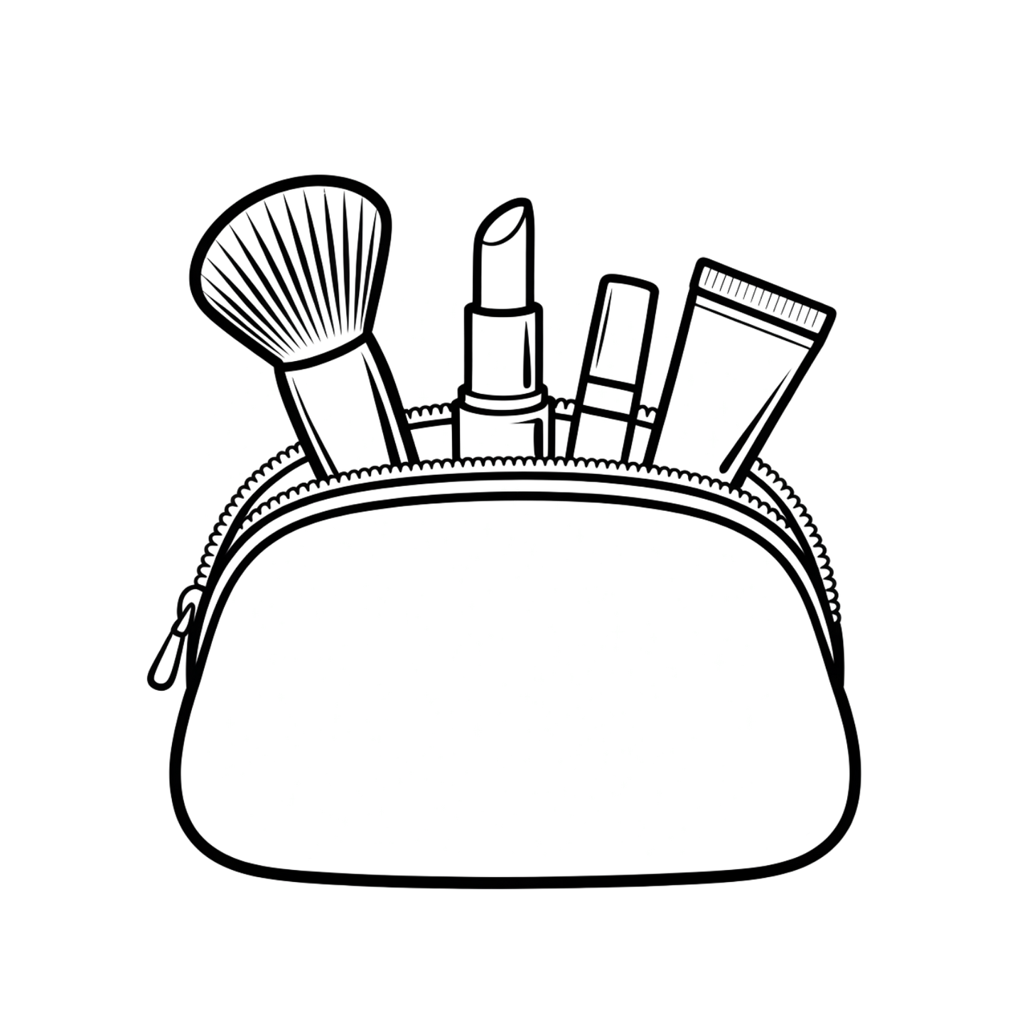 Cosmetic Pouch Coloring Page | Free Printables (SVG, PDF & PNG)