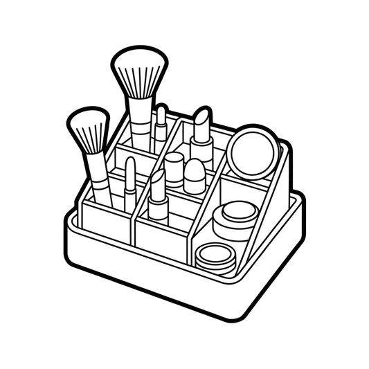 Makeup Organizer Coloring Page | Free Printables (SVG, PDF & PNG)