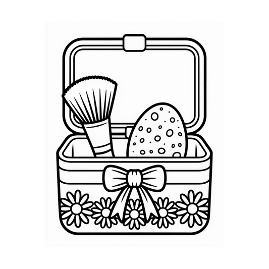 Cosmetic Box Coloring Page | Free Printables (SVG, PDF & PNG)