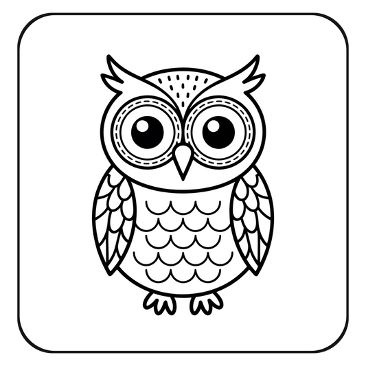 Simple Owl Coloring Page | Free Printables (SVG, PDF & PNG)