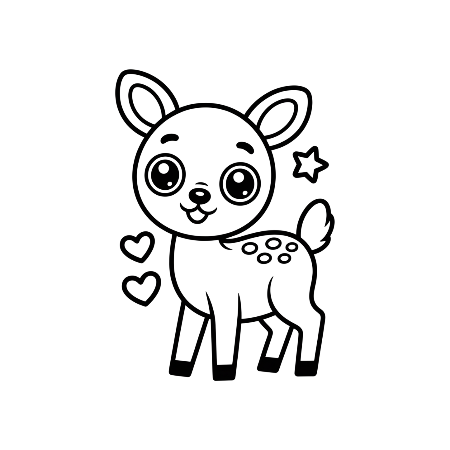 Baby Deer Coloring Page | Free Printables (SVG, PDF & PNG)