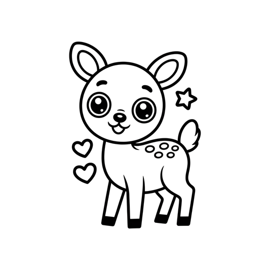 Baby Deer Coloring Page | Free Printables (SVG, PDF & PNG)