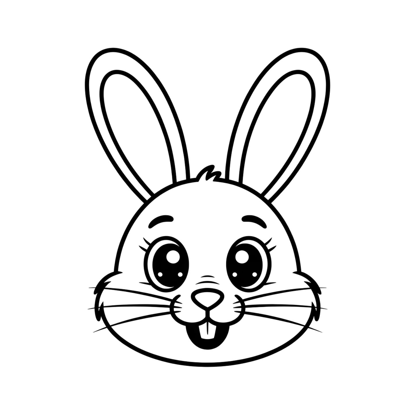 Happy Bunny Coloring Page | Free Printables (SVG, PDF & PNG)