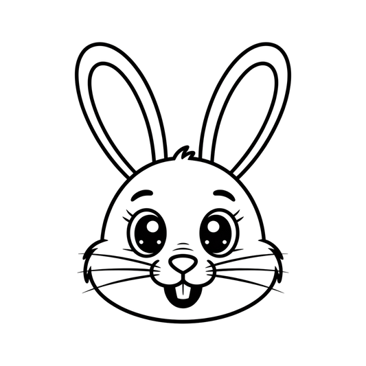 Happy Bunny Coloring Page | Free Printables (SVG, PDF & PNG)