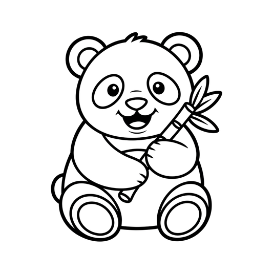 Cute Panda Coloring Page | Free Printables (SVG, PDF & PNG)