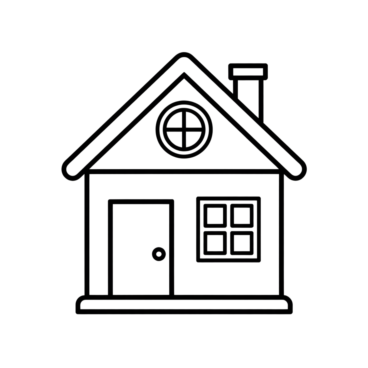 House Coloring Page | Free Printables (SVG, PDF & PNG)