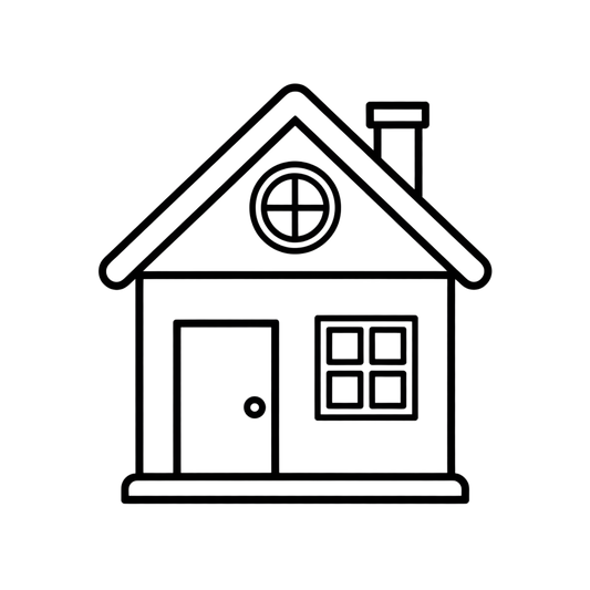 House Coloring Page | Free Printables (SVG, PDF & PNG)