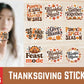 12 Thanksgiving Stickers PNG BUNDLE
