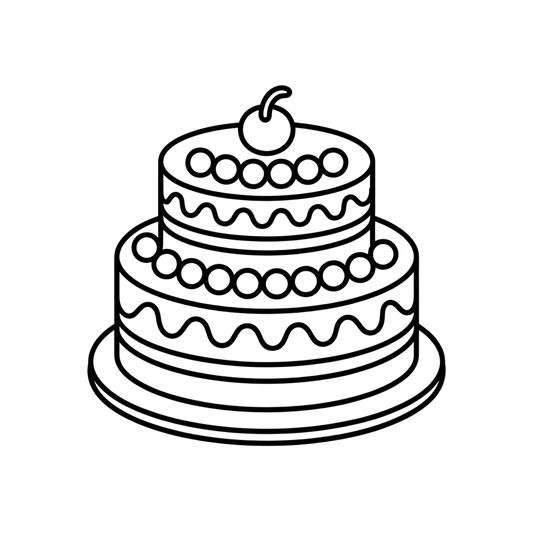 Layer Cake Coloring Page | Free Printables (SVG, PDF & PNG)