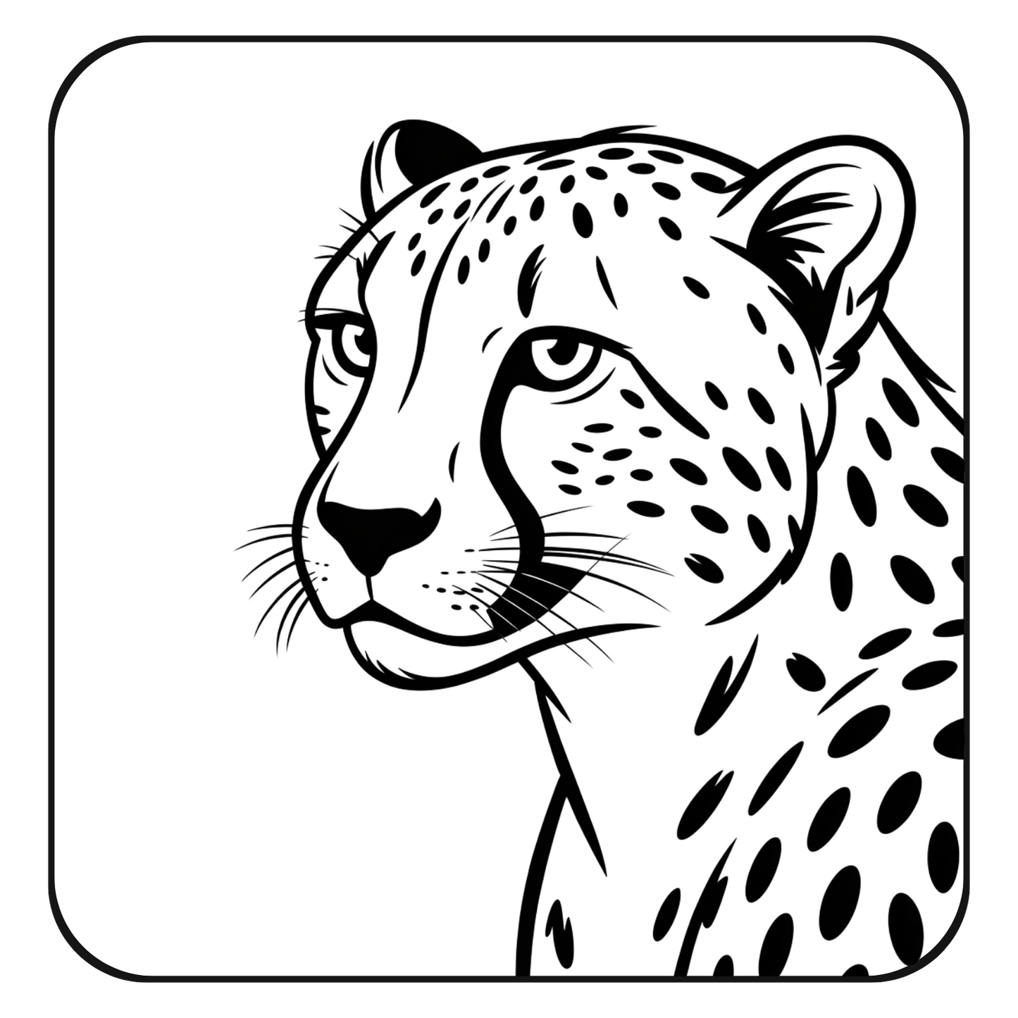 Cheetah Face Coloring Page | Free Printables (SVG, PDF & PNG)