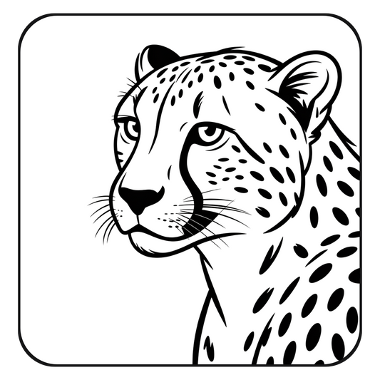 Cheetah Face Coloring Page | Free Printables (SVG, PDF & PNG)